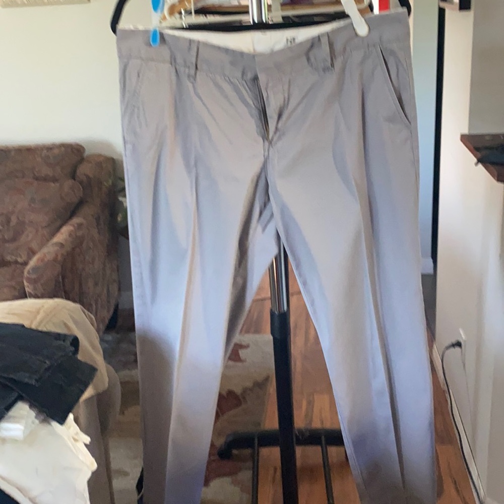 IT straight leg ankle cut trousers